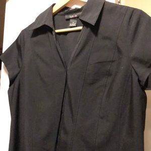Black fitted shirt button down shirt